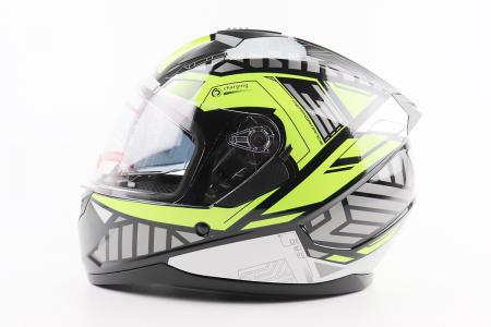 Шолом інтеграл до мотоцикла BLD-M67 L (59-60 см), чорний/неоново-зелений