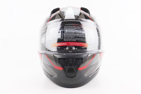 Шолом інтеграл до мотоцикла BLD-M67 L (59-60 см), чорний/червоно-сірий, BLD