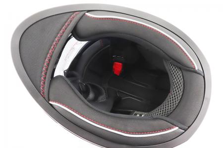 Шолом інтеграл до мотоцикла BLD-M67 L (59-60 см), чорний/червоно-сірий, BLD