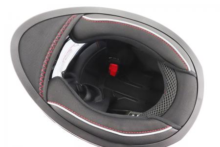 Шолом інтеграл до мотоцикла BLD-M67 L (59-60 см) BLD, чорний/фіолетово-бірюзовий, з відкидними окулярами, сертифікація DOT