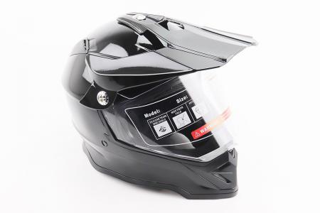 Шолом кросовий/ендуро/ATV BLD-819-7 L (59-60 см), чорний глянець
