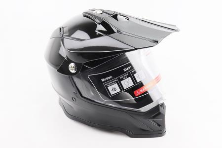 Шолом кросовий/ендуро/ATV BLD-819-7 M (57-58 см), чорний глянець