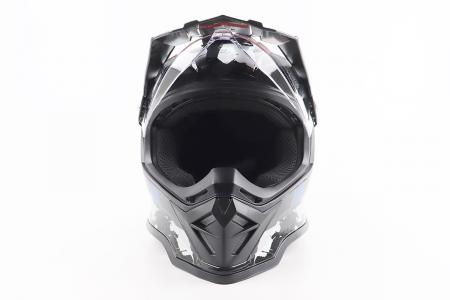 Кросовий шолом до ендуро/ATV BLD-819-7 L (59-60 см), чорний/сіро-синій, BLD