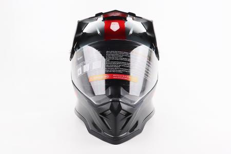 Шолом кросовий/ендуро/ATV BLD-819-7 S (55-56 см) BLD, чорний/сіро-червоний