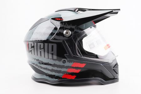 Шолом кросовий/ендуро/ATV BLD-819-7 S (55-56 см) BLD, чорний/сіро-червоний