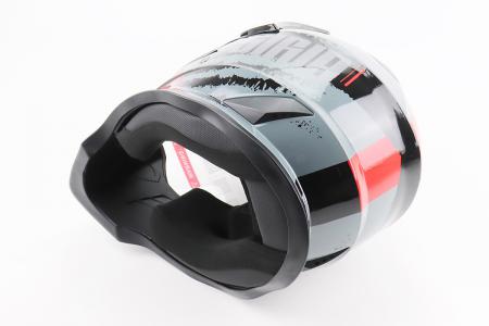 Шолом кросовий/ендуро/ATV BLD-819-7 S (55-56 см) BLD, чорний/сіро-червоний