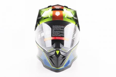 Шолом кросовий/ендуро/до ATV BLD-819-7 M (57-58 см), чорний/жовто-помаранчевий