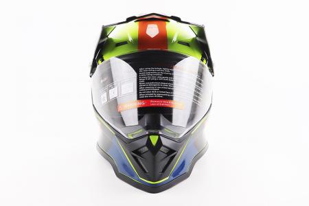 Кросовий шолом до мотоцикла/ендуро/ATV BLD-819-7 S (55-56 см), чорний/жовто-помаранчевий