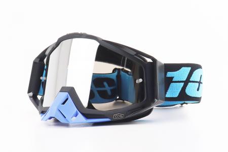 Кросові окуляри до мотоцикла, ендуро та ATV C185, чорно-блакитні — 100%