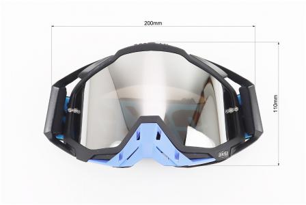 Кросові окуляри до мотоцикла, ендуро та ATV C185, чорно-блакитні — 100%