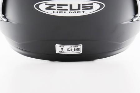 Шолом інтеграл до мотоцикла ZS-806F Solid M з відкидними окулярами чорний мат ZEUS