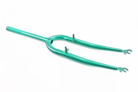 Вилка до велосипеда 26" різьбова 1" (25,4 мм), шток 240 мм, під V-brake, зелена PRC