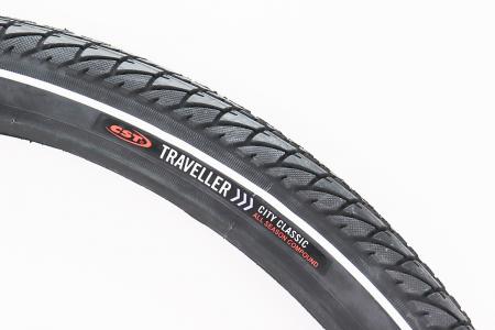 Шина до велосипеда 26x1,90 (51-559) дорожня з білою смугою C1446 CST