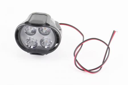 Додаткова вологозахисна LED фара до мотоцикла 4 LED 65x50 мм з кріпленням PRC