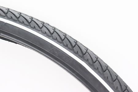 Шина до велосипеда 28" (700-40C, 42-622) дорожня ялинка C1446 з білою смугою CST