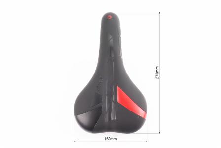 Сидіння до велосипеда MTB CPO-2032 270x160 мм, чорне з червоним PRC
