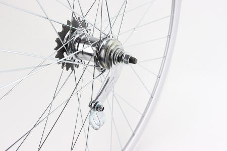 Колесо заднє до велосипеда 28\" з алюмінієвим ободом «крапля», втулка ХВЗ VELOSTEEL 14Gx36H, з гайками, сіре PRC