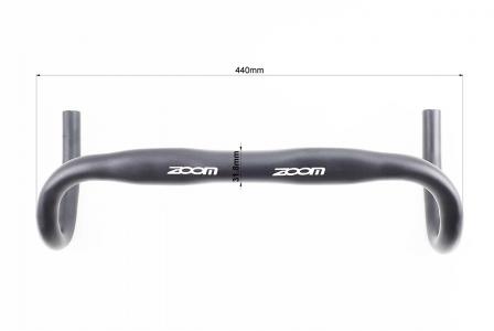 Руль дорожній до велосипеда ROAD 31,8x440 мм алюмінієвий чорний ZOOM
