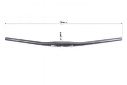 Кермо до велосипеда MTB 31,8×680 мм, алюмінієве, back sweep 9° HB-RB11L, UNO