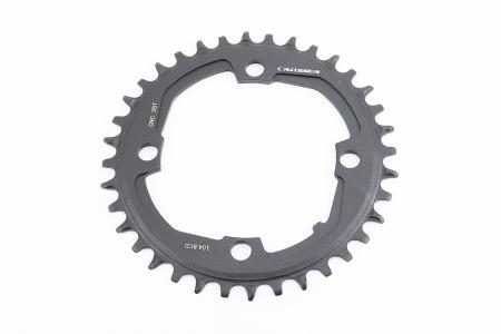 Зірка передня до гірського велосипеда (MTB) Narrow-Wide 36T (BCD 104 мм), алюмінієва, чорна, CROSSER