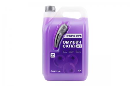 Рідина для омивача скла до -22°C, 4 л, «Лісові ягоди», ORGANIC PRINK