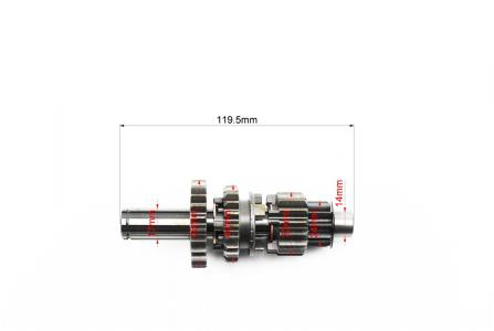 Коробка передач до мопеда Delta (два вали з шестернями, d-14 мм) GXmotor