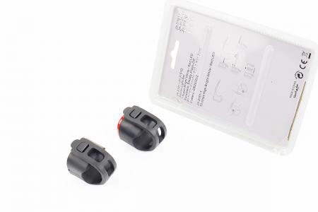 Ліхтарі до велосипеда JY-3151 (передній + задній), 1 LED, силіконовий комплект, без батарейок PRC