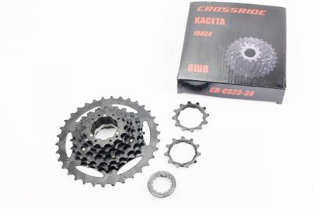 Касета велосипедна 8 швидкостей 11-12-14-16-18-22-24-34T CR-CS23, CROSSRIDE