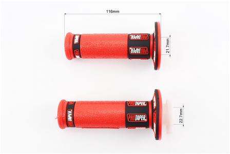 Рукоятки керма до мотоцикла PROTAPER, комплект лів./пр. з вставкою, червоні