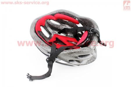 Шлем велосипедный L (54-62 см) съемный козырек, 20 вент. отверстия, системы регулировки по размеру Divider и Run System SRS, черно-серый