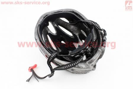 Шлем велосипедный L (54-62 см) съемный козырек, 21 вент. отверстия, системы регулировки по размеру Divider и Run System SRS, черно-красный