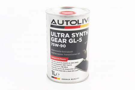 Трансмісійна олива 75W-90 GL-5 синтетична 1L до автомобіля AUTOLIVE