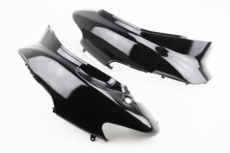 Пластик до скутера Honda DIO AF-34, комплект 5 частин, голова під дискове гальмо з кришкою лючка, пофарбований, чорний, PRC