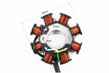 Статор магнето до скутера Honda WH 100 (8 котушок, роз'єм мама 3+1) HAORUN