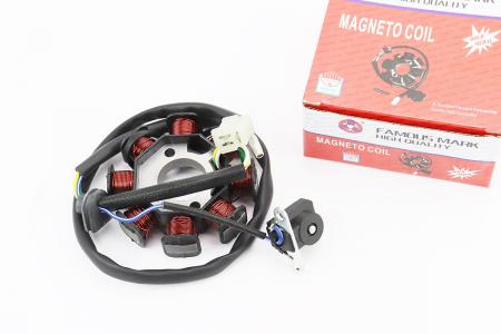 Статор магнето до скутера Honda WH 100 (8 котушок, роз'єм мама 3+1) HAORUN