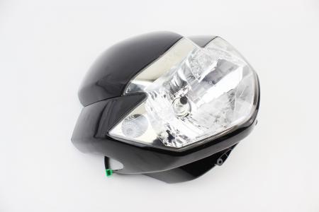 Пластиковий передній обтічник з вітровиком і фарою до мотоцикла TVS Apache RTR 160, чорний, PRC