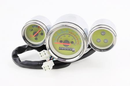 Спідометр універсальний до мотоцикла 80 км/год хром (HARLEY) PRC