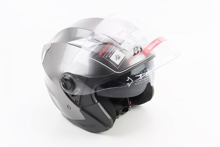 Шолом відкритий до мотоцикла BLD-708 M (57-58 см), сірий глянець — BLD