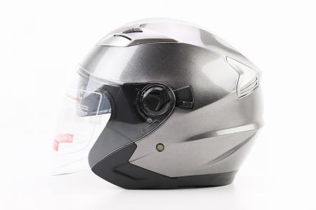 Шолом відкритий до мотоцикла BLD-708 M (57-58 см), сірий глянець — BLD