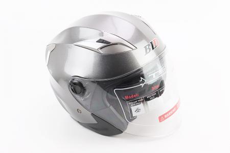 Шолом відкритий до мотоцикла BLD-708 M (57-58 см), сірий глянець — BLD