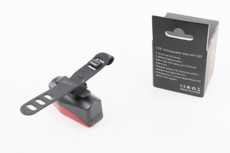 Задній ліхтар до велосипеда COB LED, Li-ion 3.7V 500mAh, зарядка USB PRC
