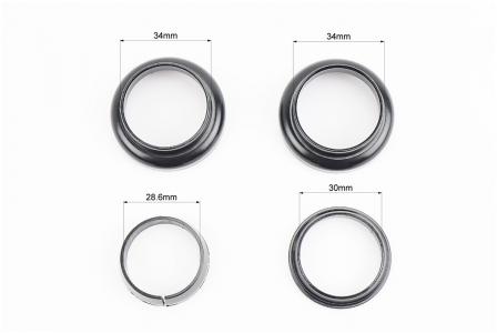 Рульова колонка до велосипеда 1-1/8" (34/28,6x34/30) для безрізьбової вилки KENLI KL-B207, чорна