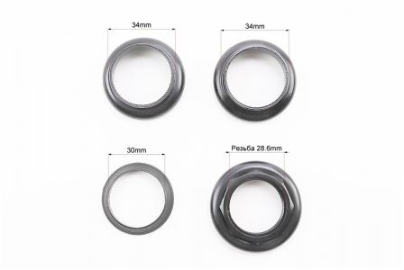 Рульова колонка до велосипеда 1-1/8" (34/28.6x34/30) різьбова, чорна H841SW Neco