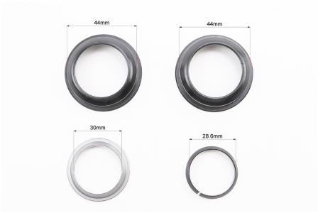 Рульова колонка до велосипеда 1-1/8" (44/28,6x44/30) для безрізьбової вилки, напівінтегрована, промпідшипники, чорна Neco