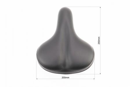 Сидіння до велосипеда ХВЗ 250x200 мм, чорне N668 PRC