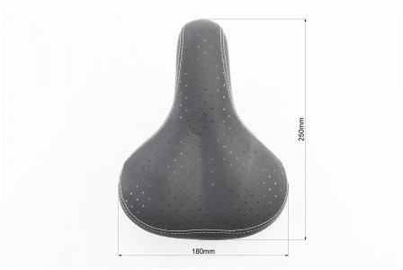 Сидіння до велосипеда ХВЗ 250x180 мм, чорне N619 PRC