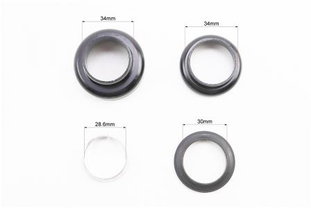 Рульова колонка до BMX 1-1/8 (34/28,6x34/30) безрізьбова, чорна Neco H879