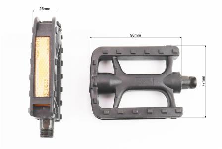Педалі до велосипеда MTB HJL-822 9/16" пластикові, чорні PRC