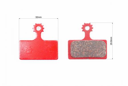 Дискові гальмівні колодки до велосипеда Shimano BR-M985 (XTR 2011), червоні, Andson