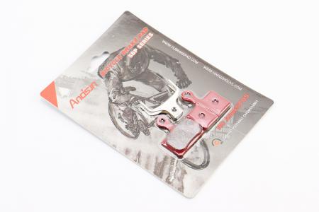 Гальмівні колодки дискові до велосипеда YL-1055 (Shimano XTR, M615, M666, M675, M785, M985, M988, 6000, 7000, 8000, 8020, 9000, 9020, R315, R515, R785, S700, RS785, CX75) червоні — Andson